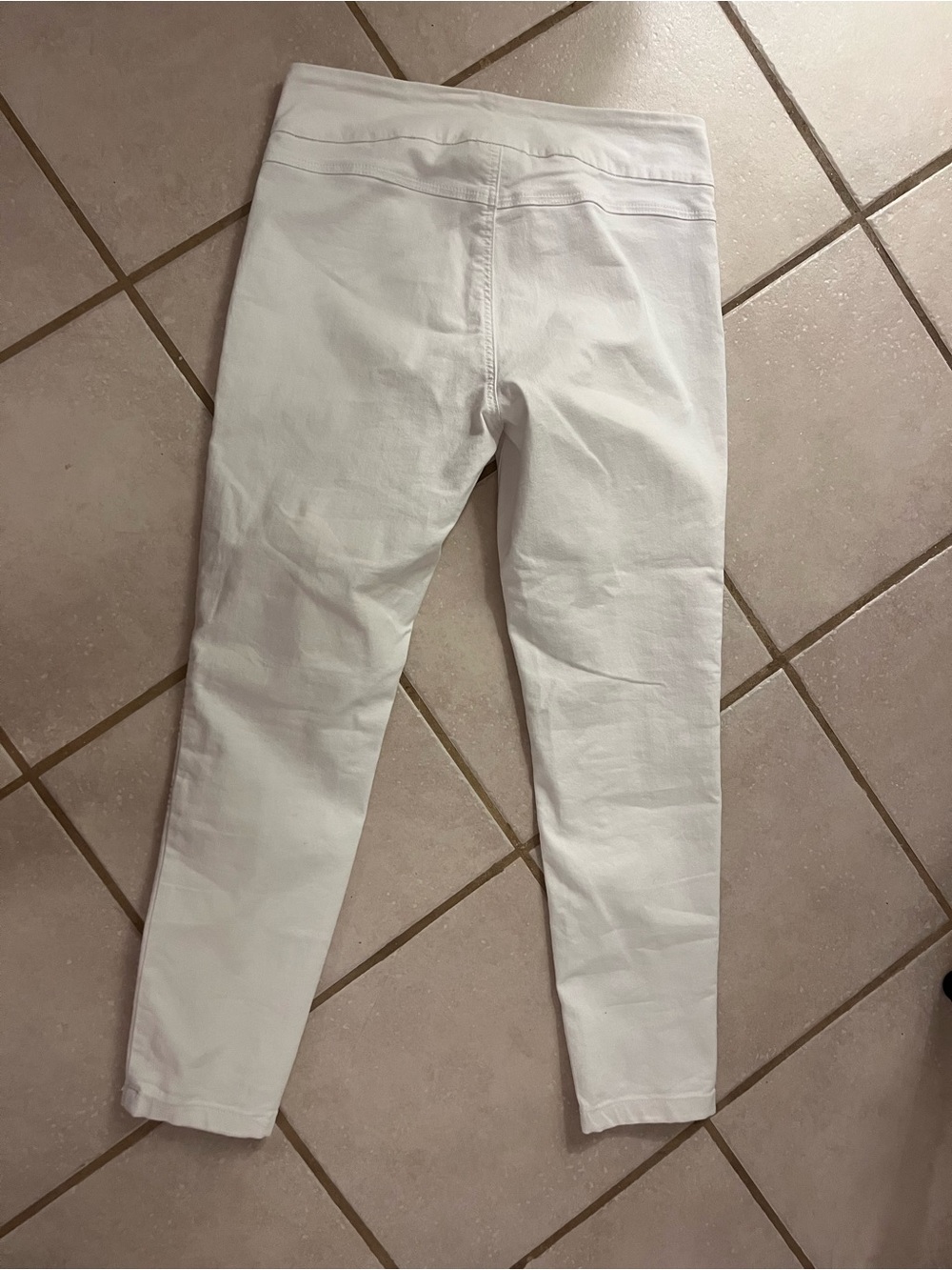 Tribal White Stretch Skinny Pants with Logo Waistband - Picture 5 of 5